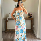 Seraphina Garden Strapless Maxi Dress
