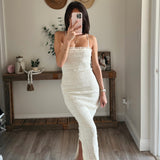Textured Chiffon Ruffle Bodycon Dress