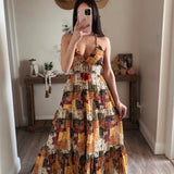 Patchwork Tangerine-Maroon Combo Maxi