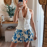 Jamie Floral Wrap Mini Skirt