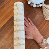 SAVVY D9 BLING BUBBLE INITIAL BRACELET
