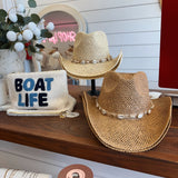Western Straw Shell Cowboy Hat