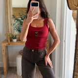 Beth Embroidered Teddy Tank