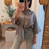 Gabi Gingham Linen Shirt
