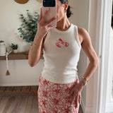Lobster Vintage-Wash Graphic Racerback Tank Top