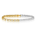 Sahira B5 Adrian Two-Tone Bezel Tennis Bracelet