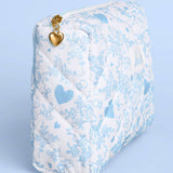 Something Blue Bridal Quilted Cosmetic Bag