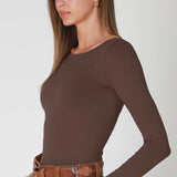 Clean Line Boat Neck Long Sleeve Top
