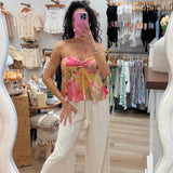 Moon Magic Halter Flare Top