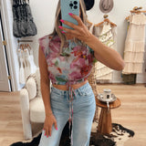 Watercolor Floral Crop Top