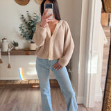 Oatmeal Color Block Cardigan