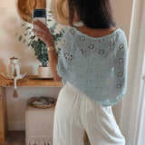 Light Blue Daria Sweater Poncho