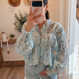 Shea Floral Smocked Peplum Blouse