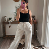 Linen Striped Pants