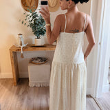 Kenzie Polka Dot Drop-Waist Cami Dress