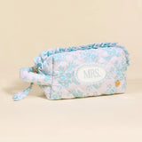 Mrs. Something Blue Bridal Quilted Cosmetic Pouch