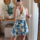 Jamie Floral Wrap Mini Skirt