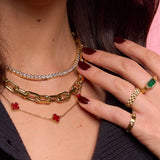 C3 Red Mini Flora Necklace