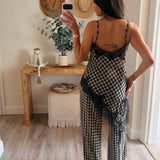 Gingham Lace Trim Set