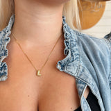 Mini Savvy E2 Bubble Initial Letter Necklace