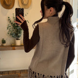 Ashton Fringe Sleeveless Sweater Top