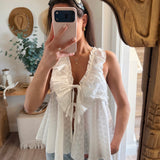 Elena Ruffle Tie Top