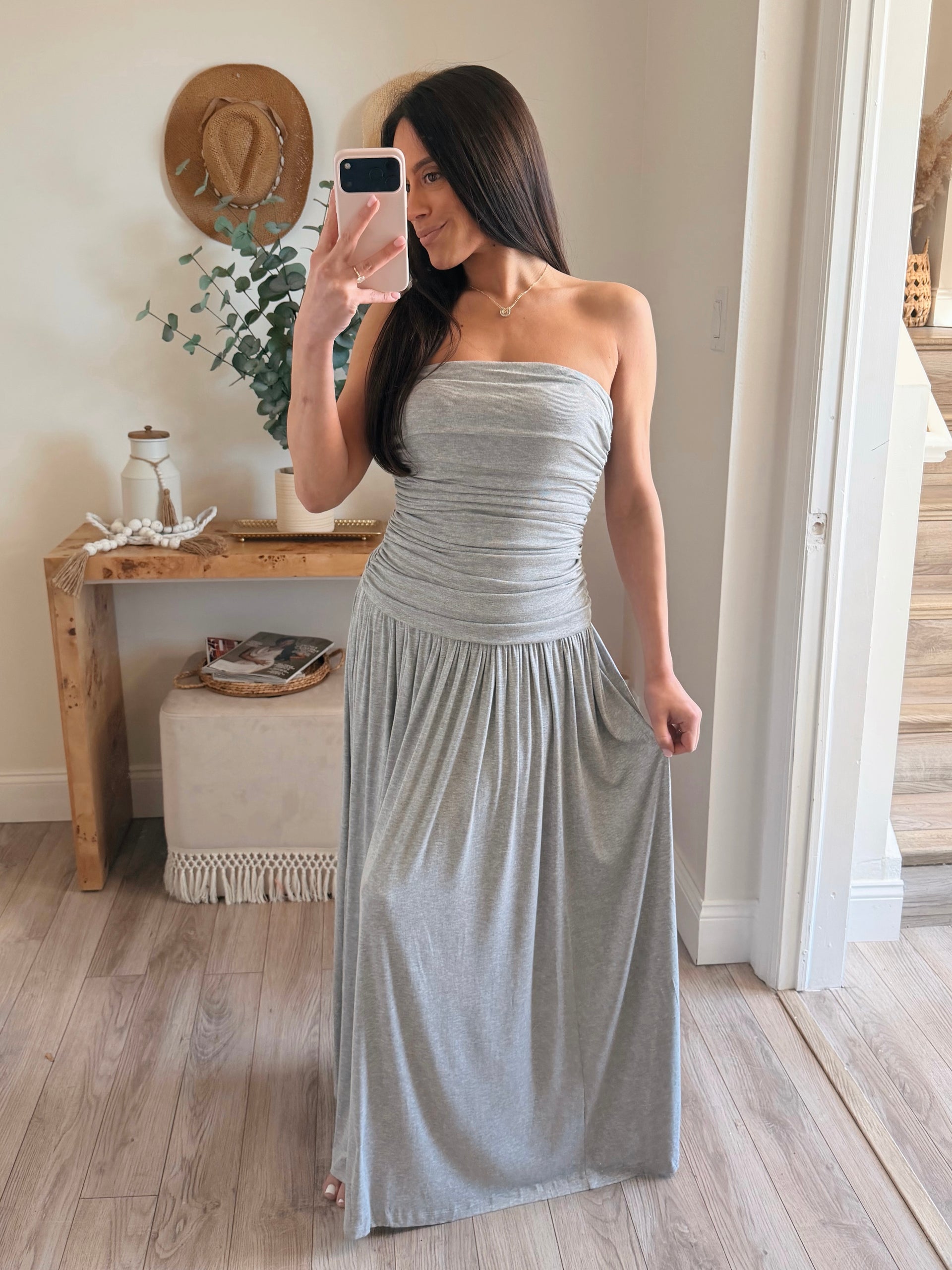 Sienna Strapless Maxi Dress M