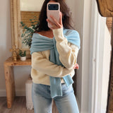 Copenhagen Colorblock Scarf Sweater
