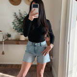 JBD Light Wash Long Walking Shorts
