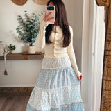 Elle Printed Tiered Maxi Skirt