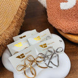 Nikki Smith E9 Herringbone Bow Earrings- Gold/Silver