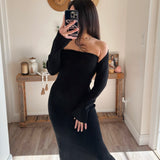 Black Sweater Bolero & Midi Tube Top Dress Set