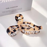Jumbo Animal Leopard Print Bow Hair Claw Clips