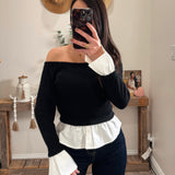 Black Penelope Preppy Twofer Top