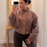LONG SLEEVE HIGH COLLARED JACKET