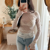 Polka Dot Thumbhole Top
