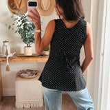 Ginny Polka Dot Tie Back Top