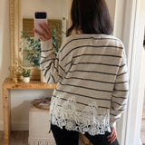 Soho Striped Lace Sweater