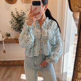 Shea Floral Smocked Peplum Blouse