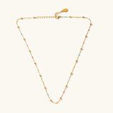 Nikki Smith Phoebe Colorful Gold Ball Necklace