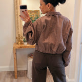 LONG SLEEVE HIGH COLLARED JACKET
