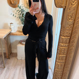 Black Scallop Lace Trim Set