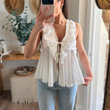 Elena Ruffle Tie Top