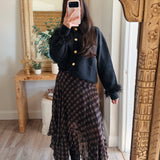 Black Feather Trim Sweater