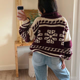 Eskimo Kiss Burgundy Chunky Zip Up