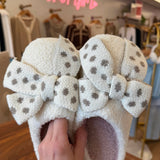 Polka Dot Bow Slippers