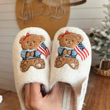 Star Spangled Bear Slippers