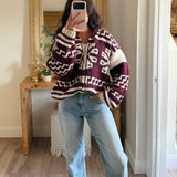 Eskimo Kiss Burgundy Chunky Zip Up