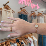 SAVVY D9 BLING BUBBLE INITIAL BRACELET