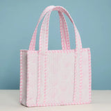 Quilted Floral Mini Tote Bag